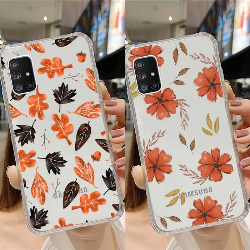 

autumn Phone Case Transparent For Samsung Note A 7 8 9 10 20 50 51 71 90 20 11 81 e LITE Ultra PRO