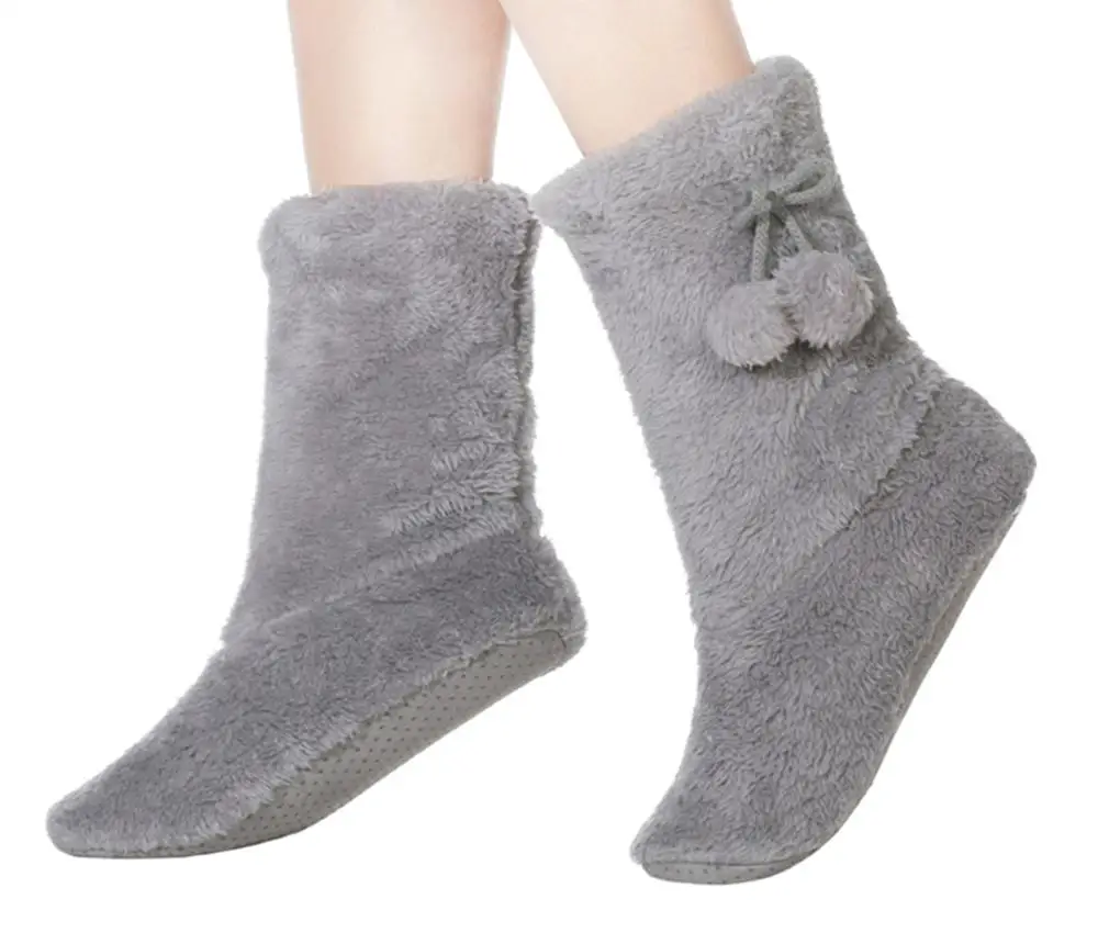 

Skinfullysweet Women Winter Thick Plush Slippers Indoor Floor Shoes Ladies New Solid Color Non-slip Soft Bottom Cotton Slippers