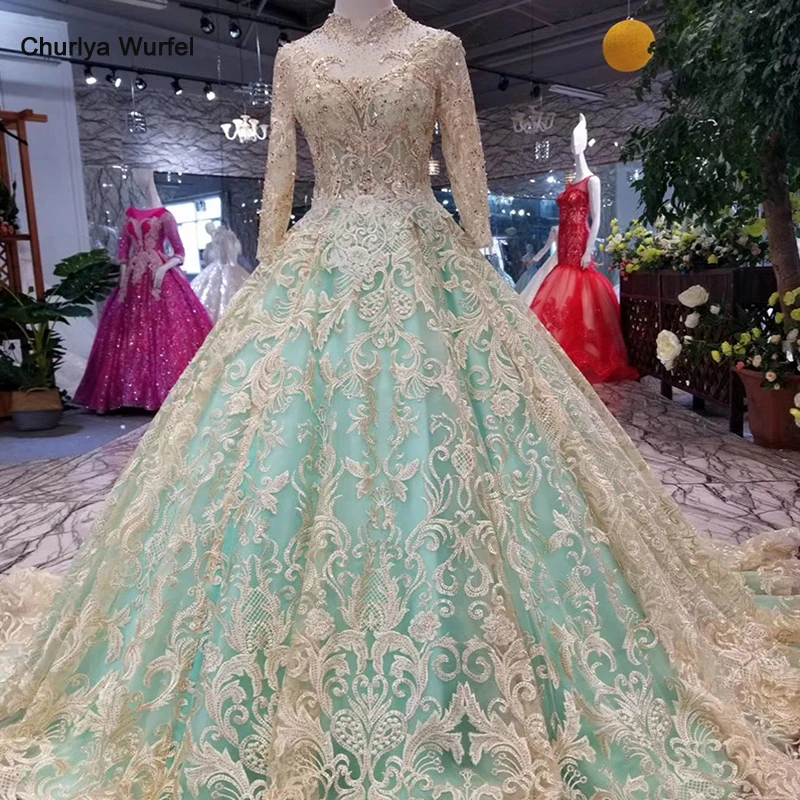 LSS095 мусульманские нарядные платья для девочек с золотыми кружевными цветами