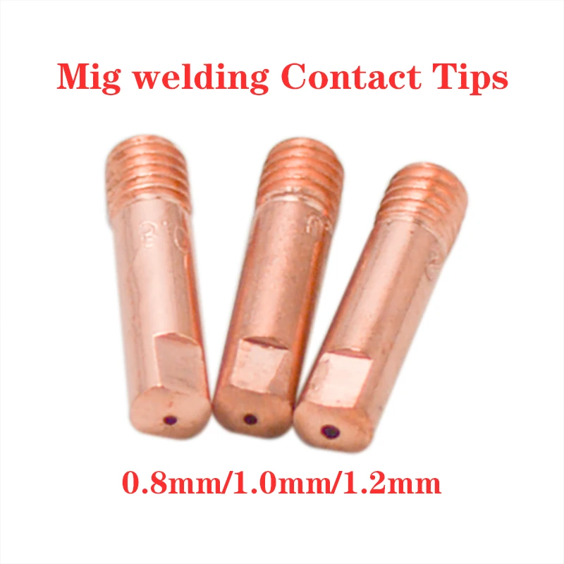 

10 шт./компл. MB 15AK Mig Mag сварочный фонарь контактные наконечники держатель газовое сопло золото 0,8*25 мм/1,0*25/1.2*25 мм сварочный электрод Nozlle