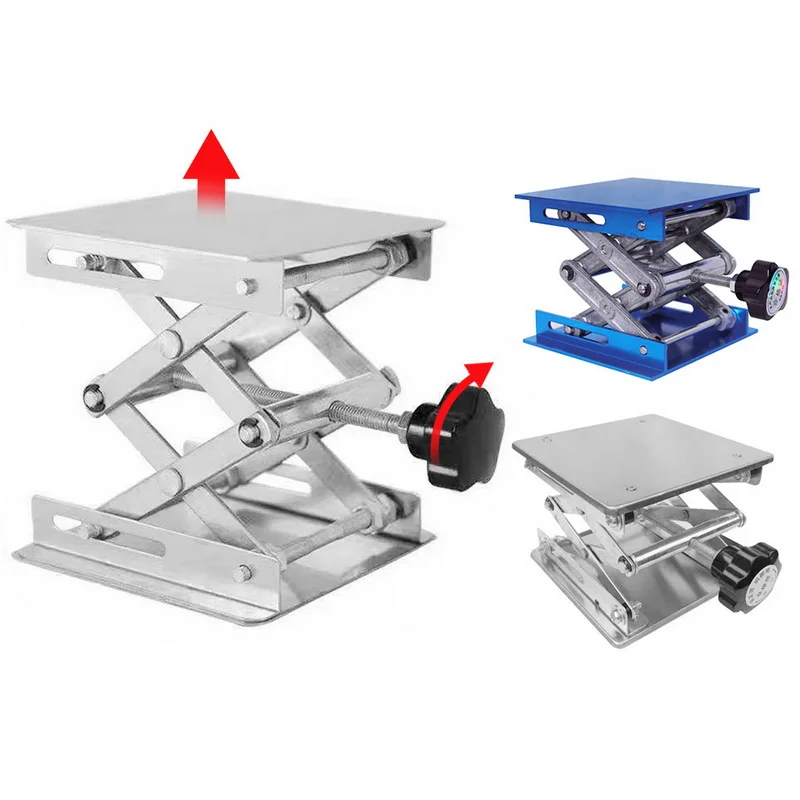 Stainless Steel Adjustable Lab Stand Table Rack Scissor Lab-Lift Lifter For Science Experiment Woodworking Benches 100 X 100mm |