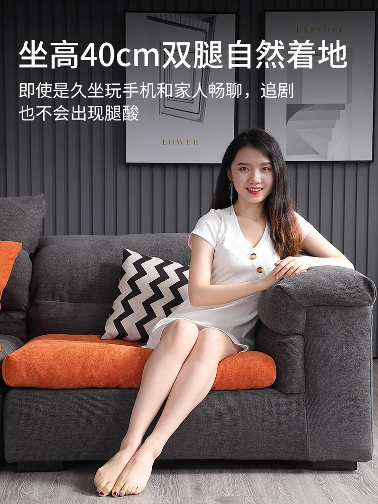 Северная Европа Диван из латексной ткани U-образный угловой диван для гостиной |