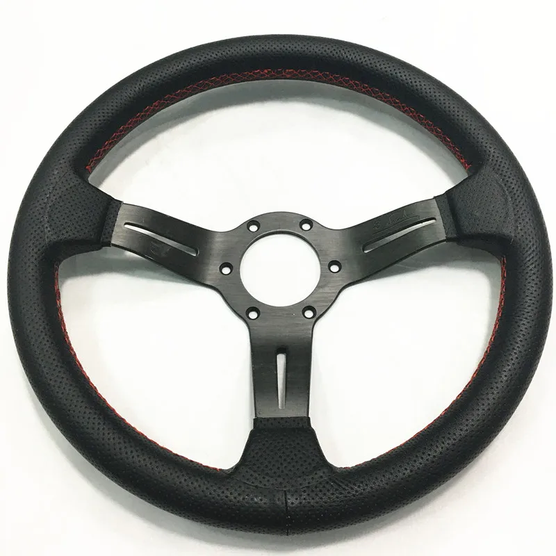 Гоночное Спортивное Рулевое колесо 13 дюймов 330 мм из серебристой натуральной