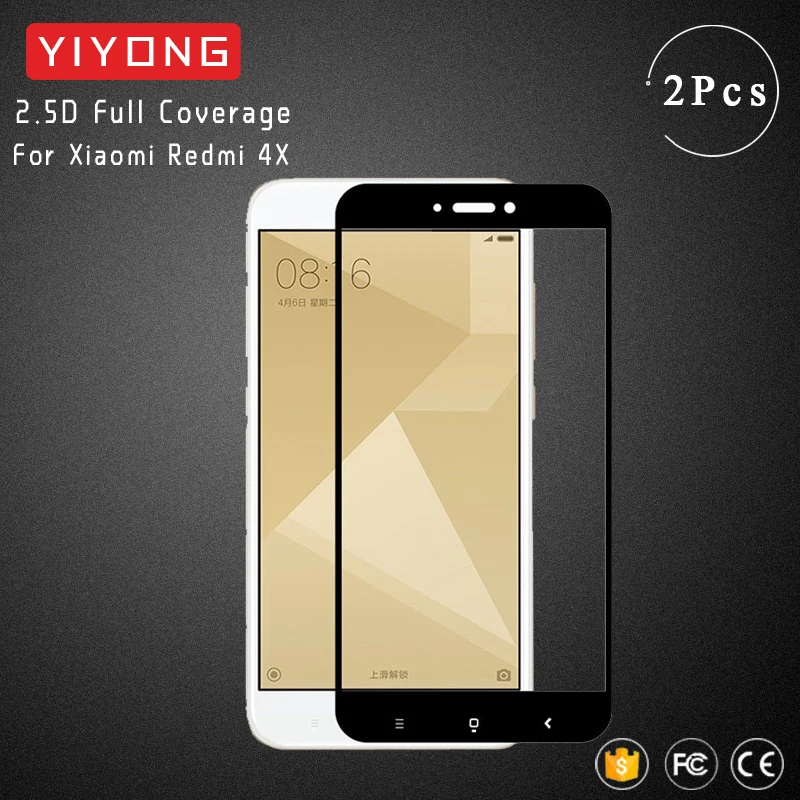 YIYONG полное покрытие экрана стекло для Xiaomi Redmi 4X закаленное Xiomi Pro Защитная пленка