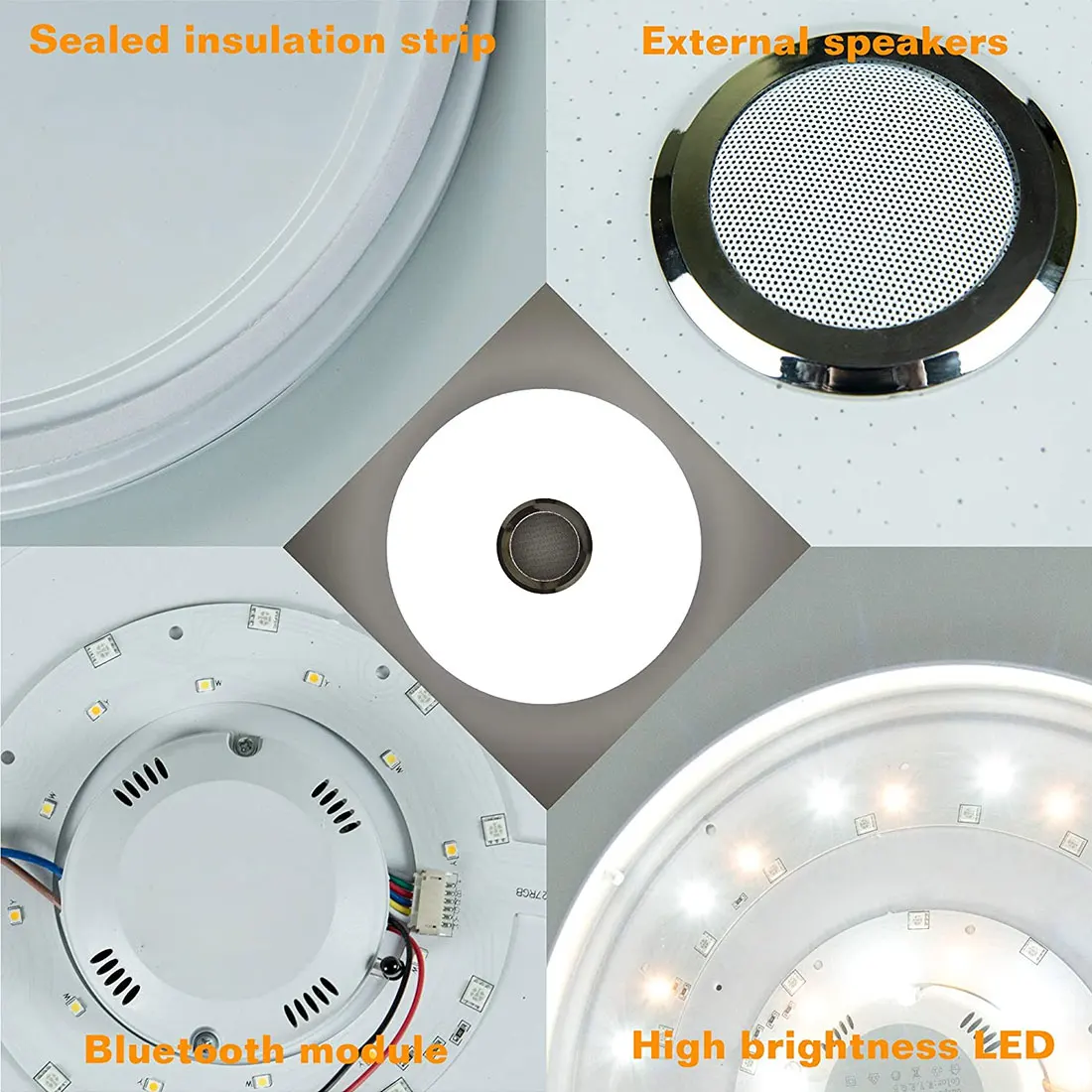 

Modern RGB LED Ceiling Light Home Lighting APP bluetooth Music Light Bedroom Lamp Smart Ceiling Lamp Remote Control
