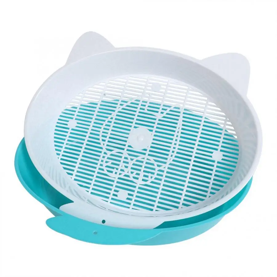 Пластиковая миска для кошачьего туалета анти двухслойная полузакрытая Песочная