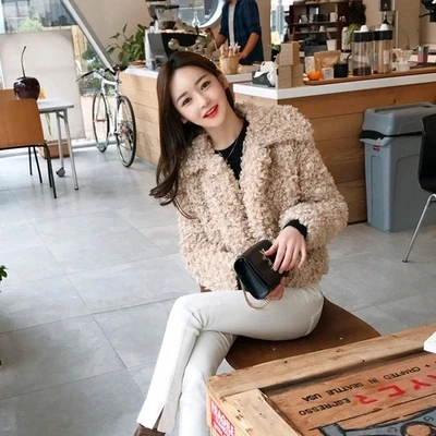 

Top Fashion Women New Faux Fur Coat 18M12 high quality