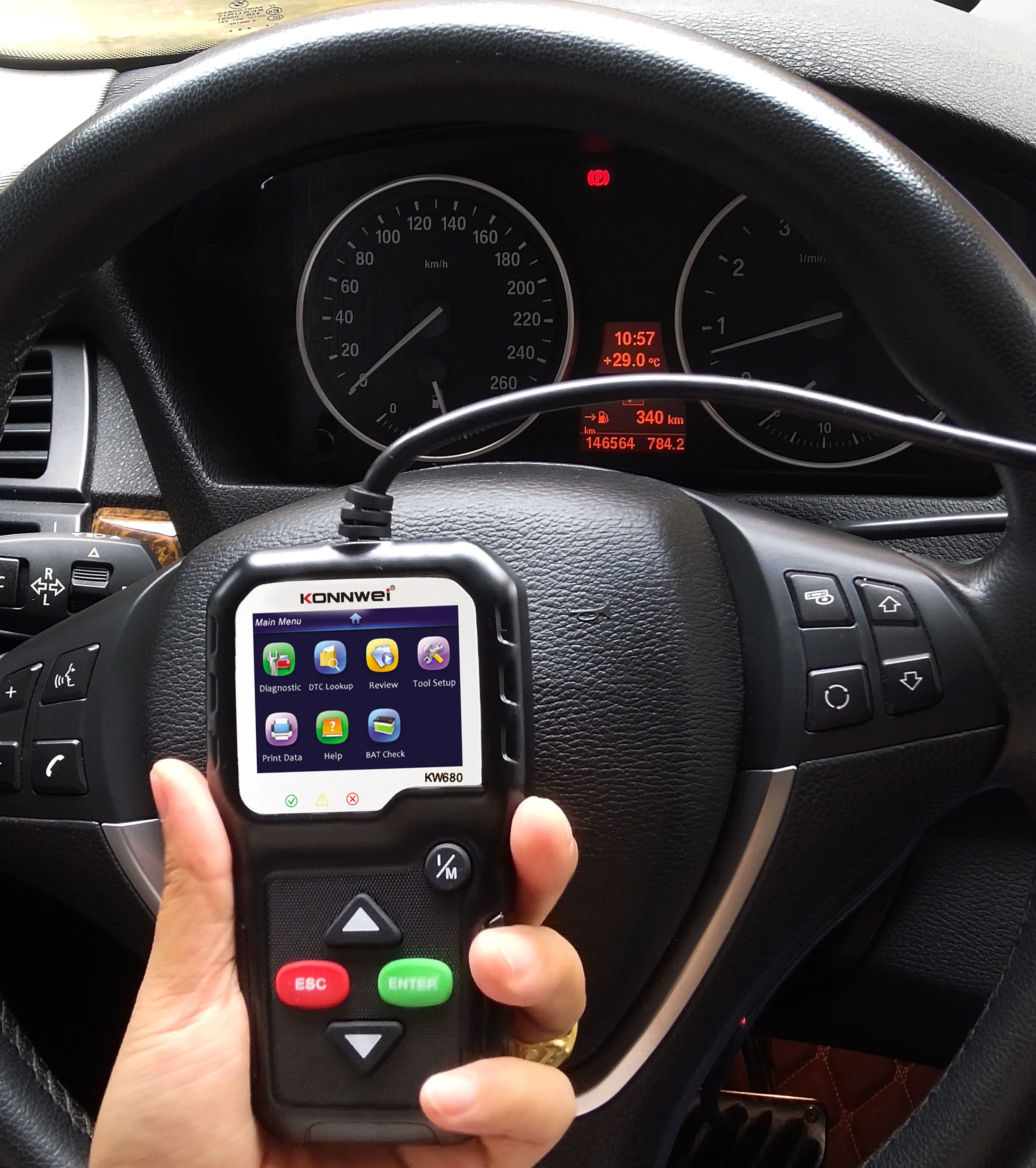 Новинка считыватель кодов KW680 OBD2 Автомобильный сканер неисправности двигателя