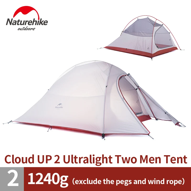 NatureHike палатка 20D силиконовая двухслойная облачная Серия 1 2 3 человека Сверхлегкая