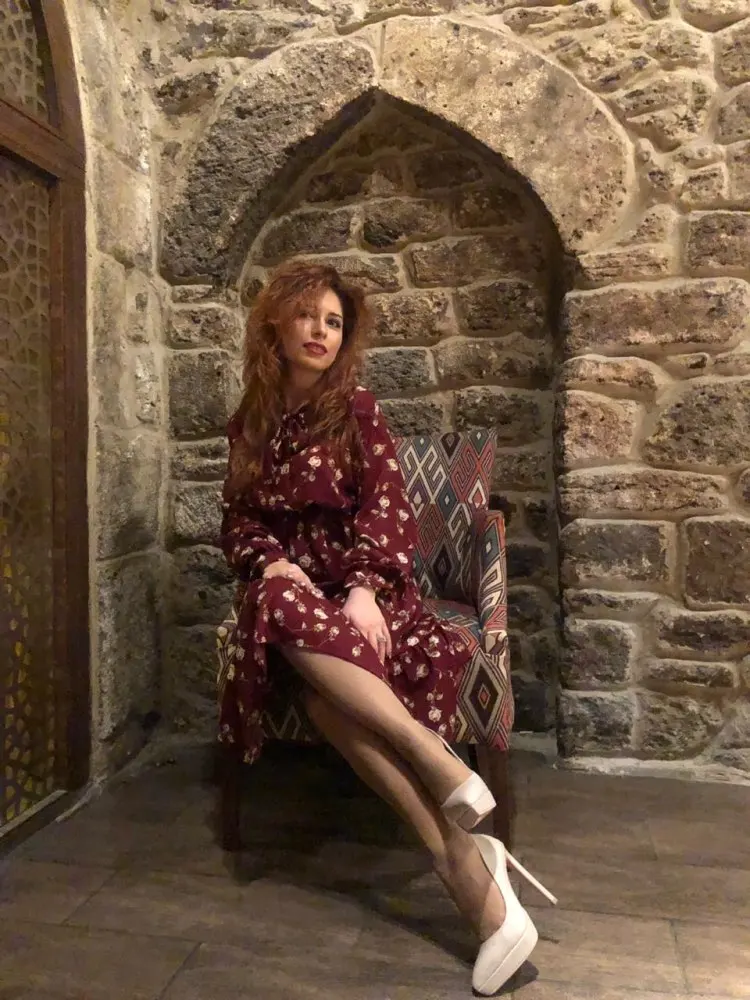 Женское шифоновое платье-рубашка в горошек с длинным рукавом | Женская одежда