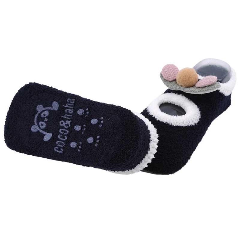 

New Cute Cartoon Baby Socks Soft Coral Fleece Infant Baby Socks For Girls Anti Slip Warm Indoor Home Floor Socks For Kids