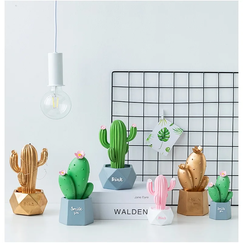 Инс Смолы Кактус Украшения домашний декор Детская комната настольные украшения