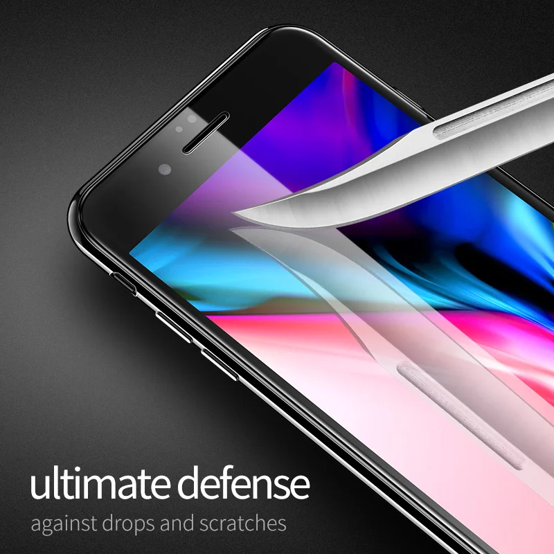 Закаленное стекло YIYONG для iPhone 6 6s 7 8 Plus полное покрытие SE 2020 9D Защита экрана x s xr xs Max
