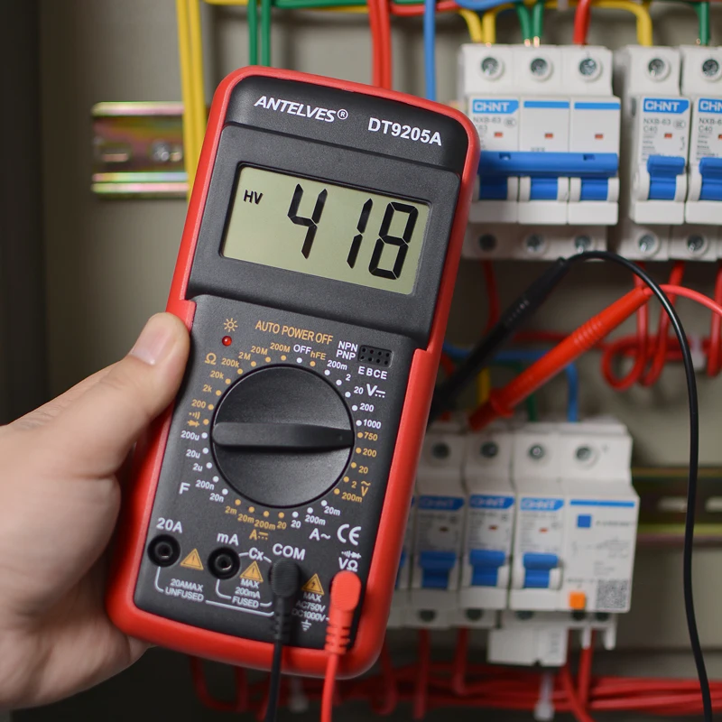 Цифровой мультиметр DT9205A измеритель напряжения и сопротивления постоянного