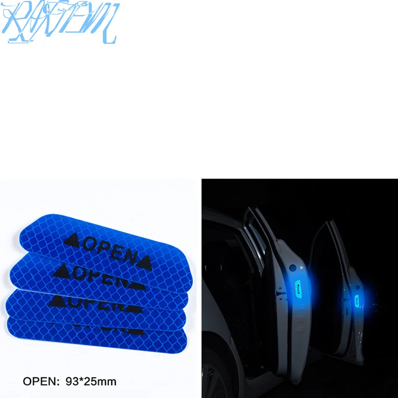 

4 шт., автомобильная Предупреждение ющая Светоотражающая наклейка, s, открытая наклейка, Наклейка для Toyota Kijang Innova Calya Rush Fortuner Etios Avanza