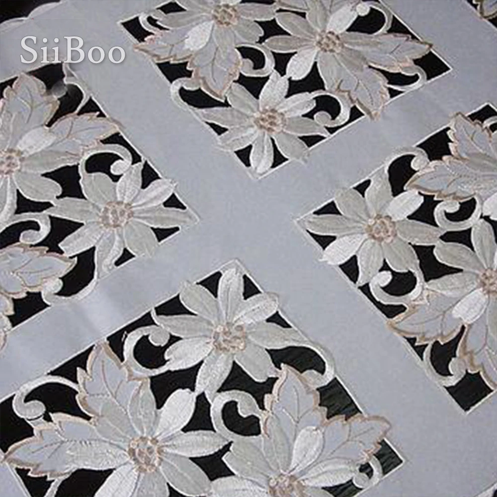 Цветочная вышивка Ажурные кружевные подставки для стола покрытие украшения на