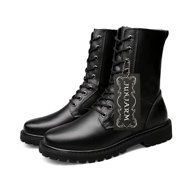 JUNJARM/мужские ботинки больших размеров Ботинки из спилка Мужские военные дезерты