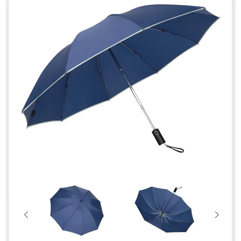 Maxairms Outdoor Tools Automatic Umbrella Men LED Windproof Reverse Folding Rain Car Umbrellas Strong | Спорт и развлечения