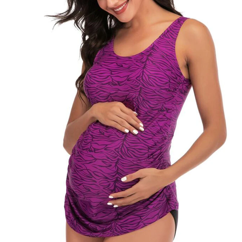 

Plus Size 5XLStriped Pregnant Woman Swimsuit Tankinis Set Condole belt Maternity Swimwear Maternity Clothings For Pregnant Women