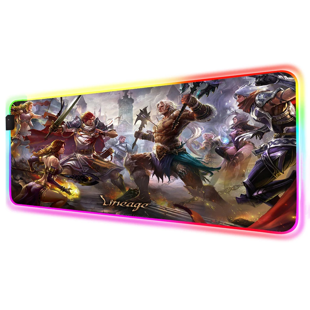 

RGB коврик для мыши для игр LOL аксессуары для геймеров большой светодиодный лучший игровой коврик для мыши XXL игровой настольный ПК с подсветк...