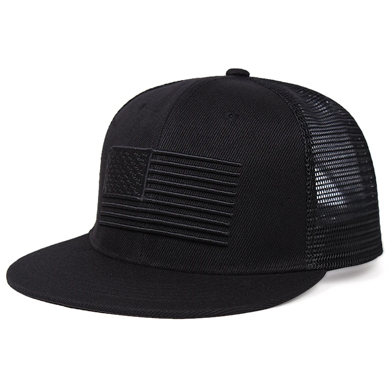 2020 new fashion 3D embroidered flag hat men and women outdoor flat top baseball cap wholesale | Аксессуары для одежды