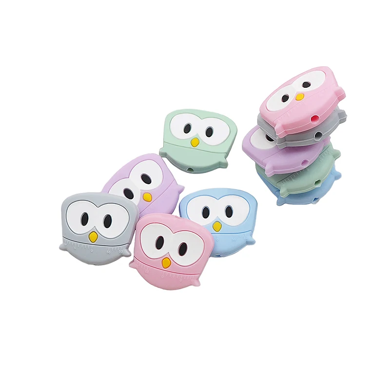 Chenkai-Mini cuentas de silicona para beb&eacute;, cuentas de dentici&oacute;n de b&uacute;ho, BAP gratis para bricolaje, chupete, regalos de enfermera, 5 uds.-1