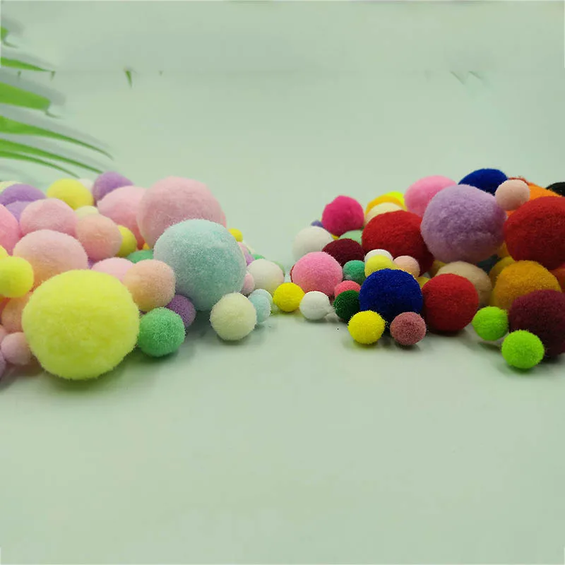Красочные помпоны плюшевые палочки Googly бегающие глазки Kids DIY Монтессори