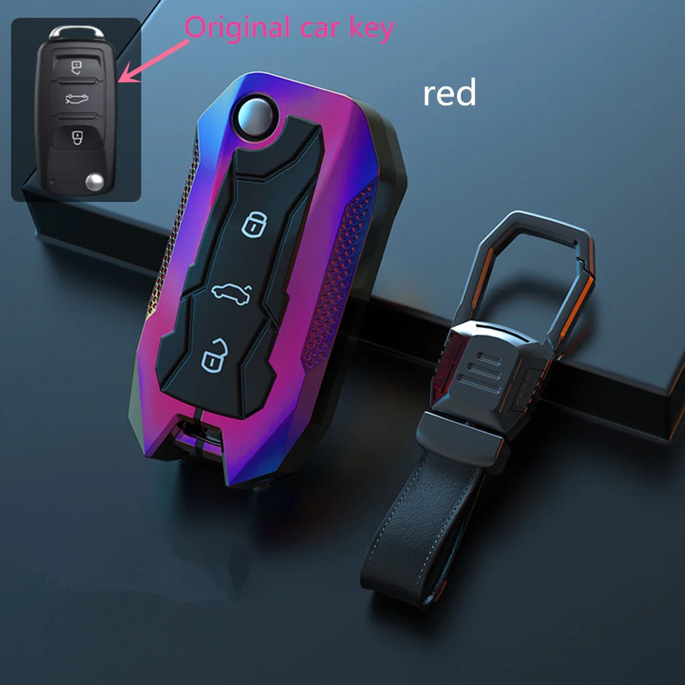 

Key Case Fob Holder Cover Galvanized Alloy For VW Volkwagen Polo Bora Tiguan Passat Golf 6 Lavida Scirocco