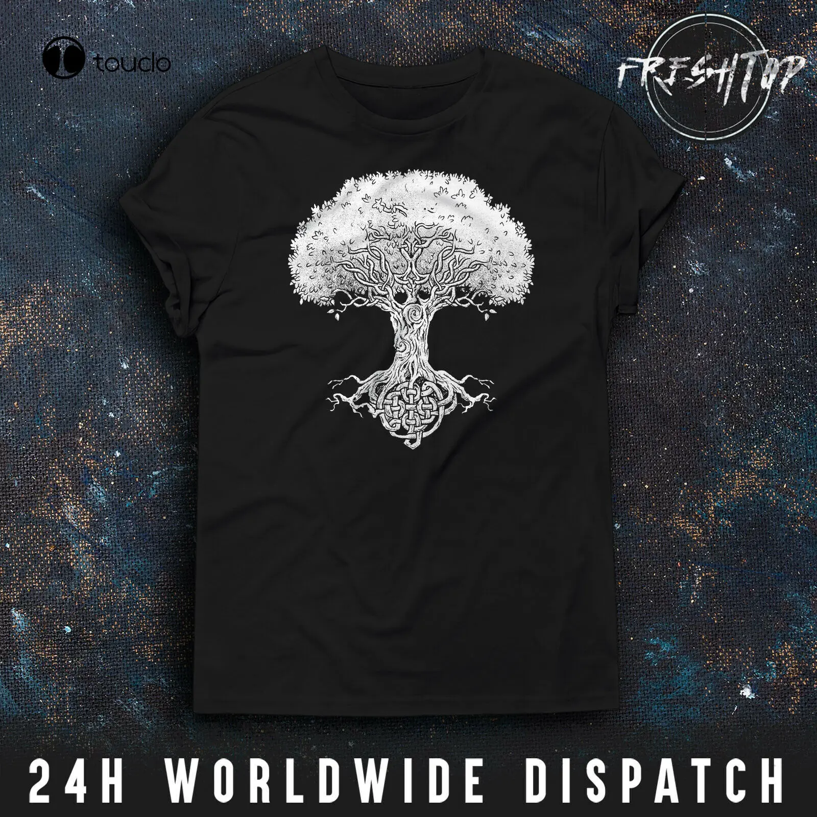 

Футболка с изображением дерева жизни, матери, земли, зеленый, друид, Викка, языческий садовый, натуральный