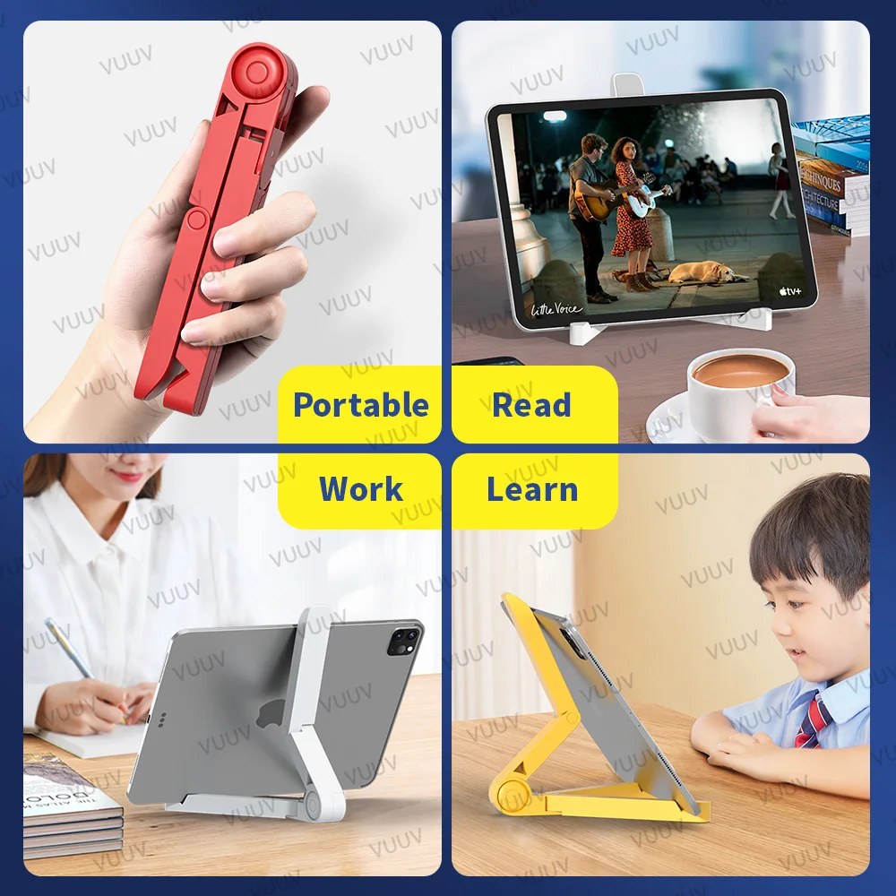 vuuv desktop folding tablet holder for 4 7 to 12 9 inch universal mobile phone tablet stand for xiaomi samsung huawei ipad stand free global shipping