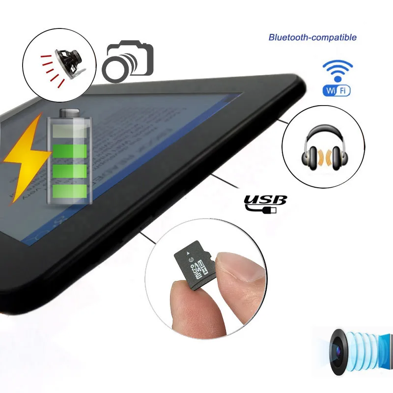 9 Inch Android Digitl Player Eye Protection Color Display Mini Pc WiFi Smart Ebook Reader With Cameras Gift Leather Case | Электроника