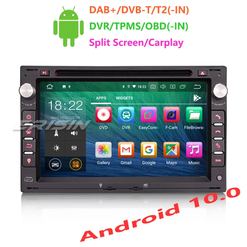 Erisin ES5186V 7 дюймовый Android 10 0 автомобильный DVD OBD DAB + DVR USB CarPlay для VW Golf Passat Polo сидение