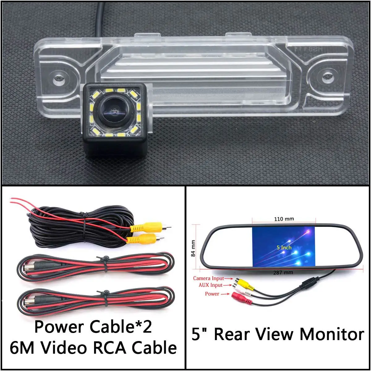 Cam N 5 inch Mirror 12 Светодиодный свет автомобиль резервная камера заднего вида Камера для Renault koleos 1 2007- samsung QM5 MK1 samsung SM5 KPQ/A32 заднего хода автомобиля - Название цвета: Cam N 5 inch Mirror
