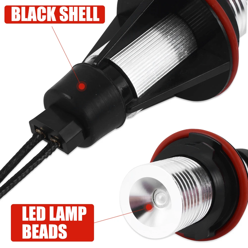 6500k Eye Of Angel Halo Ring Car Headlight High Power Modified Lamp LED Fog Light for BMW E39 E60 E63 E64 X5 | Автомобили и