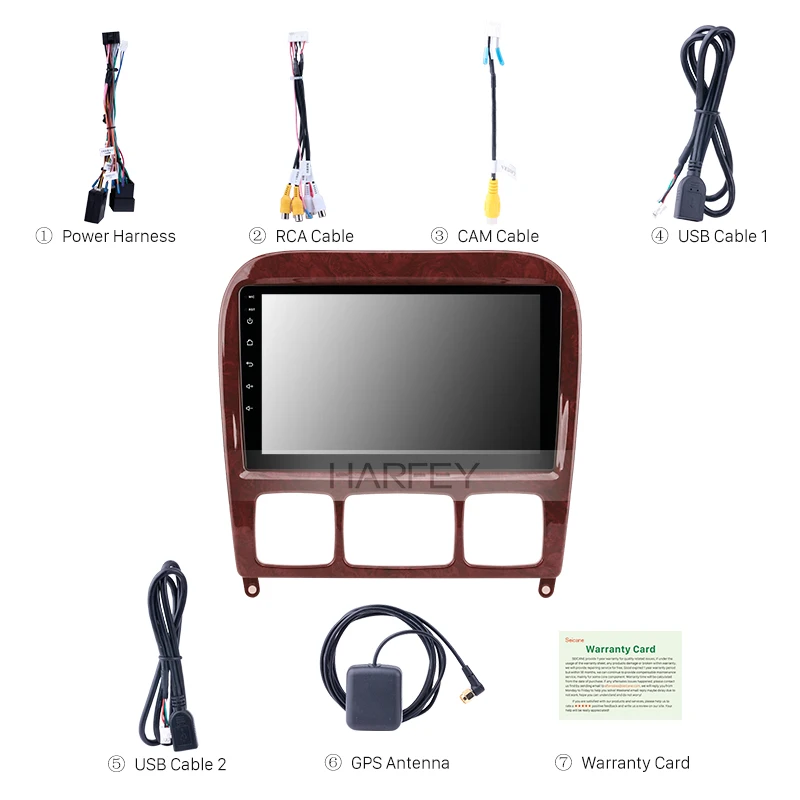 Harfey 9 дюймов OEM Android 8 1 радио gps навигационная система для Mercedes Benz S класс W220 S280 S320 S350