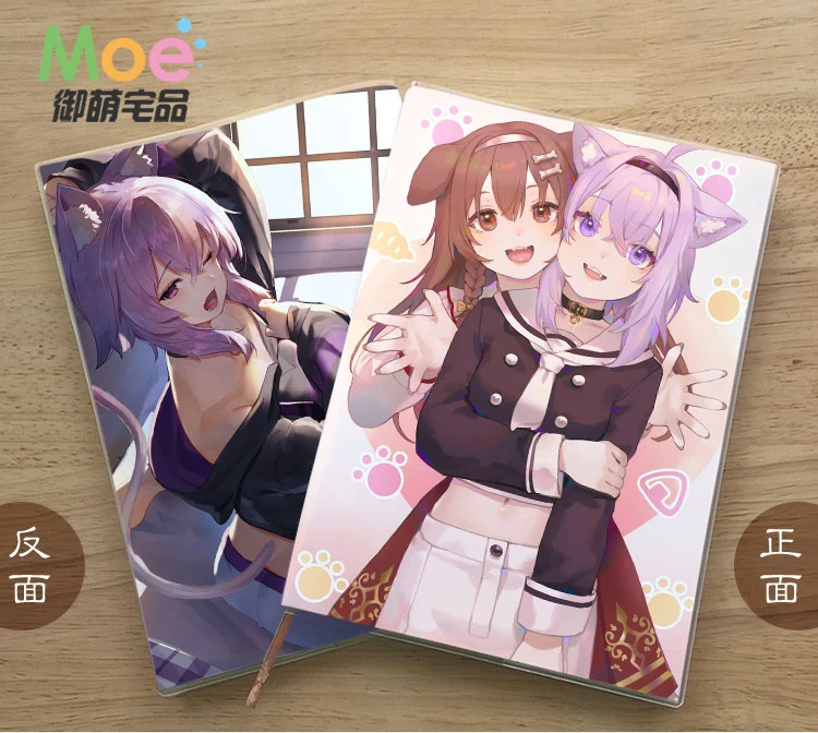 

Блокнот для косплея аниме VTUBER Nekomata Okayu, тонкий блокнот с защитой глаз для студентов, дневник, памятный подарок