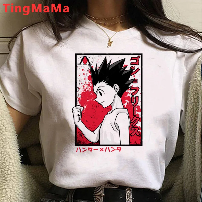 HISOKA MOROW футболки с графическими принтами для мужчин Kawaii летние топы Футболка
