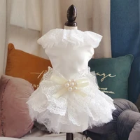 pet supplies dog cat wedding dress pet skirt costume dress flower bow design pet puppy princess dress party costume 5 sizes