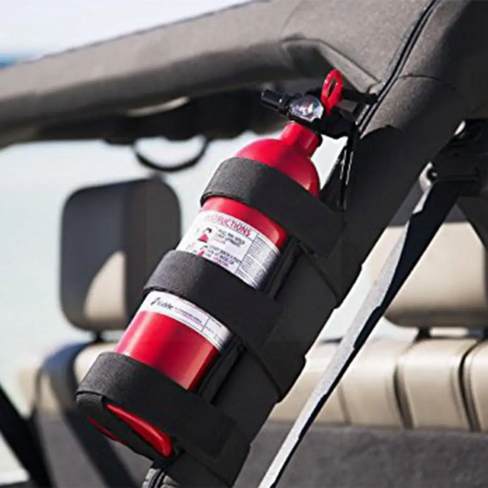 

Car Fire Extinguisher Mount Strap For Tj Jk Jl 97-18 Car Roll Bar Fixed Sundry Fire Extinguisher Holder F5f5
