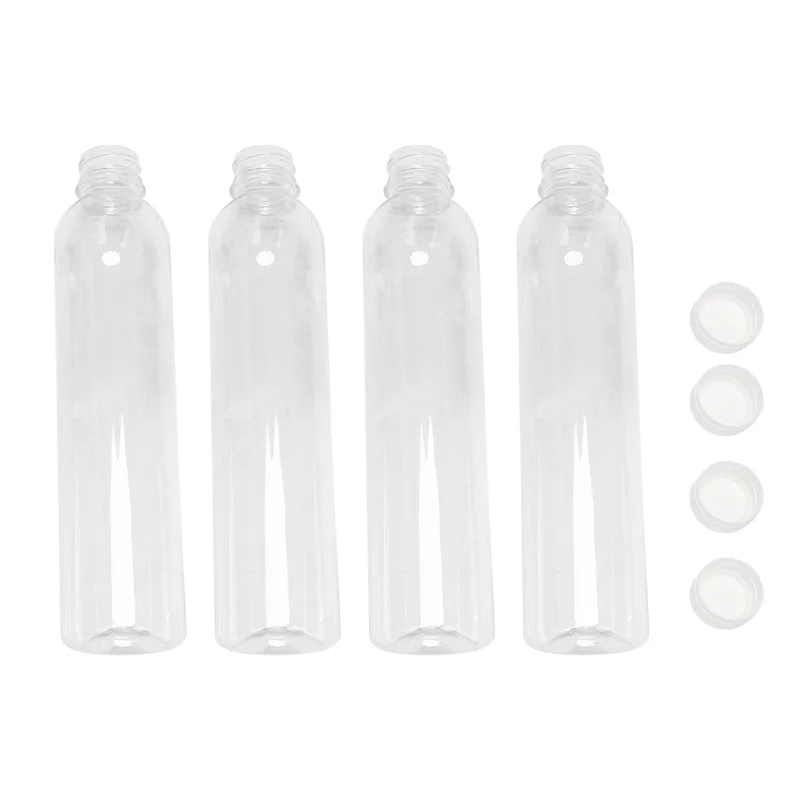 

Пластиковые бутылки с крышками объемом 16 унций, прозрачные пустые емкости для соки из ПЭТ, 46 шт. оптом, белые крышки с защитой от вскрытия