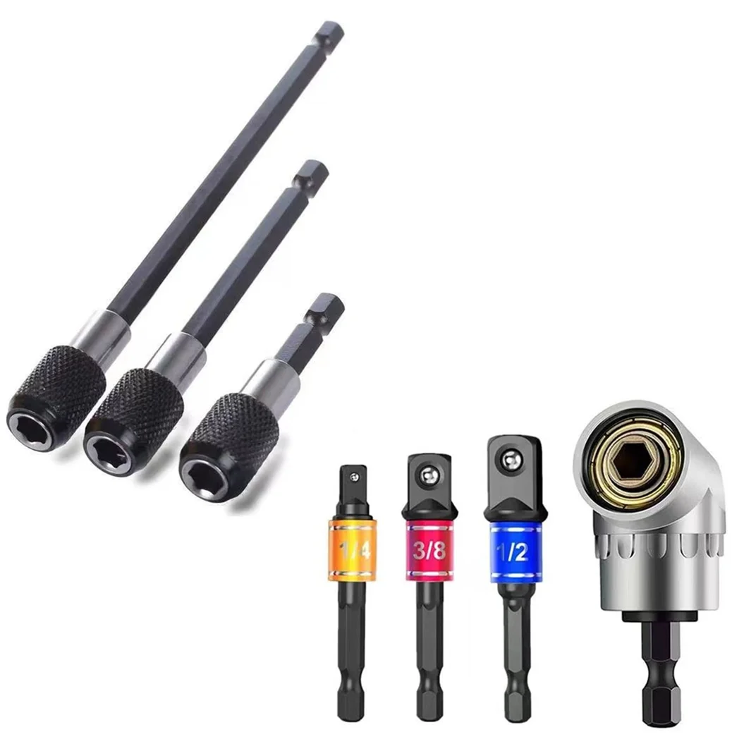 

MXiiXM Flexible Drill Bit Extension, 105° Right Angle Drill, Bendable Drill Bit Extension, Drill Bit Holder, Screwdriver Bit Kit