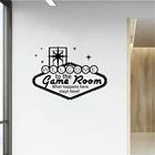 Добро пожаловать в игровая комната Декор казино Wall Art Наклейки азартные игры винил Стикеры для гостинной комнаты для мальчиков росписи