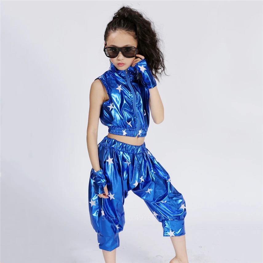 Детские костюмы для современных джазовых танцев из 2 предметов жилет без рукавов