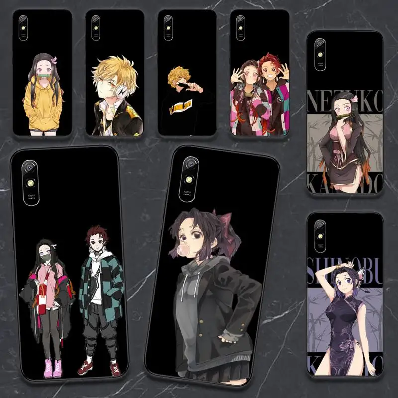 

Anime Demon Slayer Phone Case For Xiaomi Redmi Note 4 4x 5 6 7 8 pro S2 PLUS 6A PRO