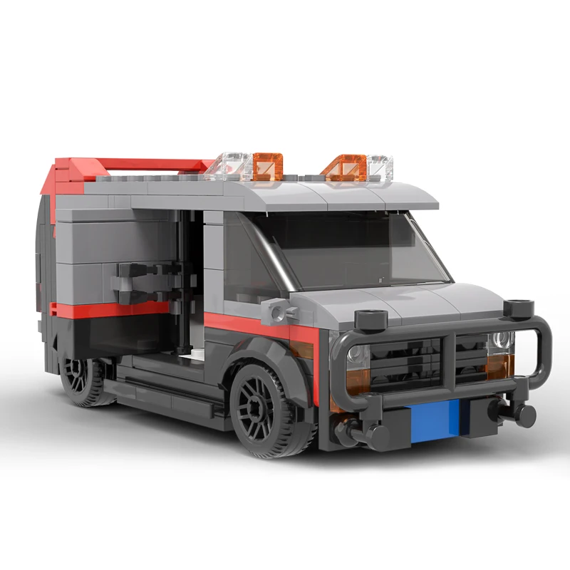 

A-Team GMC Vandura Van Simulation Car Model Building Blocks Diy MOC Toy Bricks Educational Christmas Gift Children