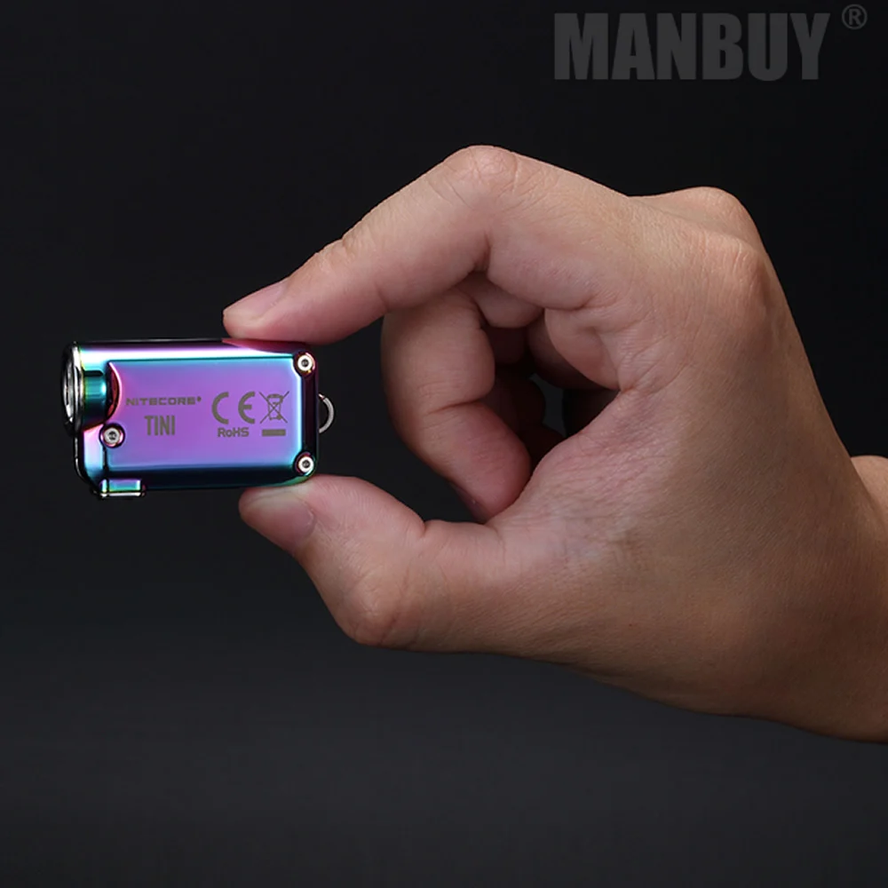 Перезаряжаемый мини светильник для ключей NITECORE TINISS tini CU Micro USB EDC металлический
