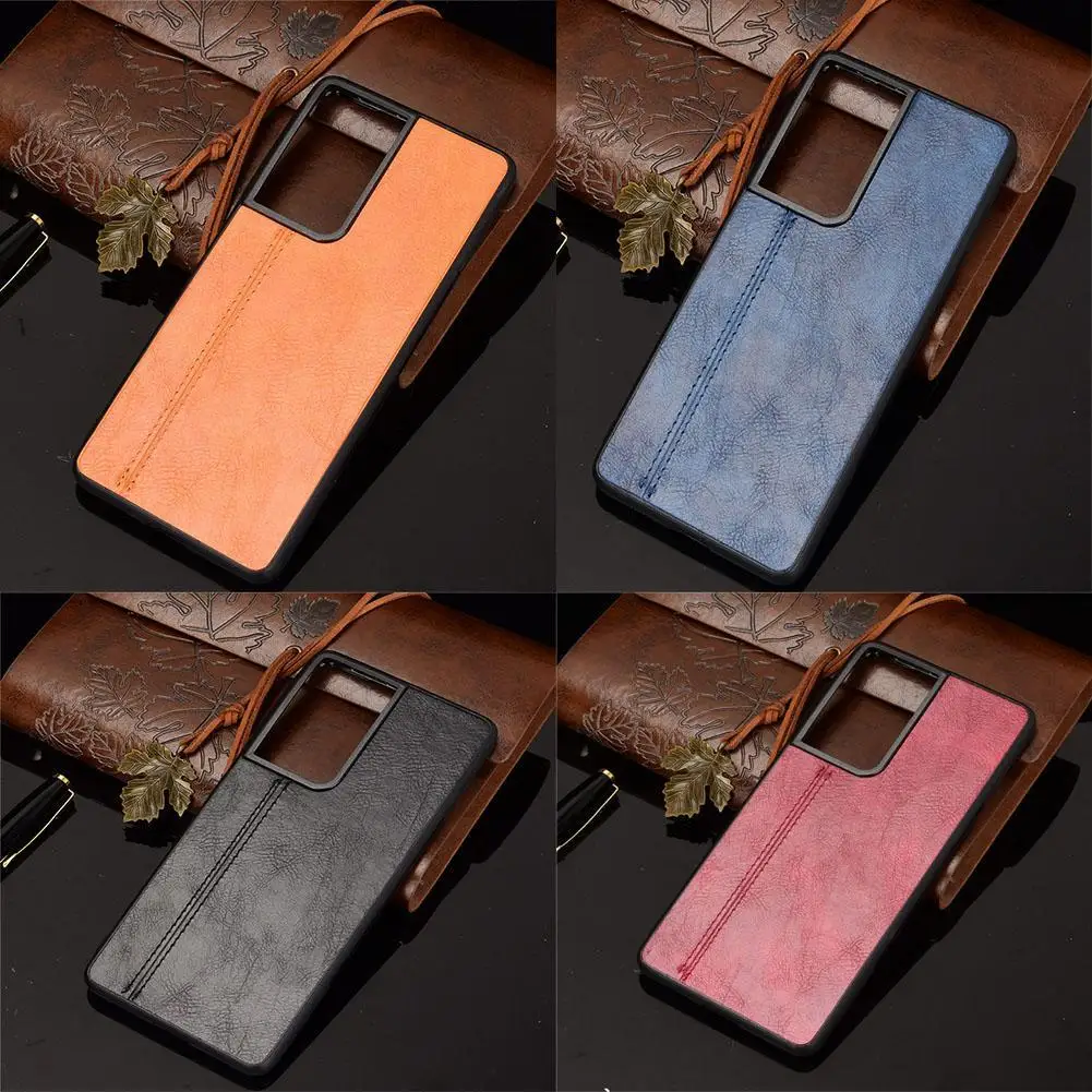 

Case For Samsung Galaxy S21 Plus Ultra 5g Calf Pattern Protective Case S21+ Capa Ultra For Samsung S21 Sleeve Q4H5