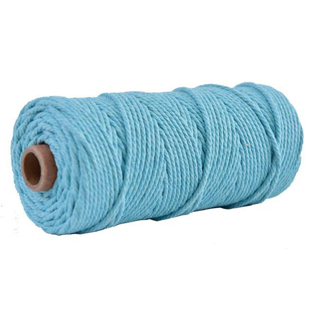 

2mm*100m Color Rope DIY Hand-woven Cotton Thread Cord Woven Tapestry Rope Home Decor Material Braided Rope Curtains Table Runner