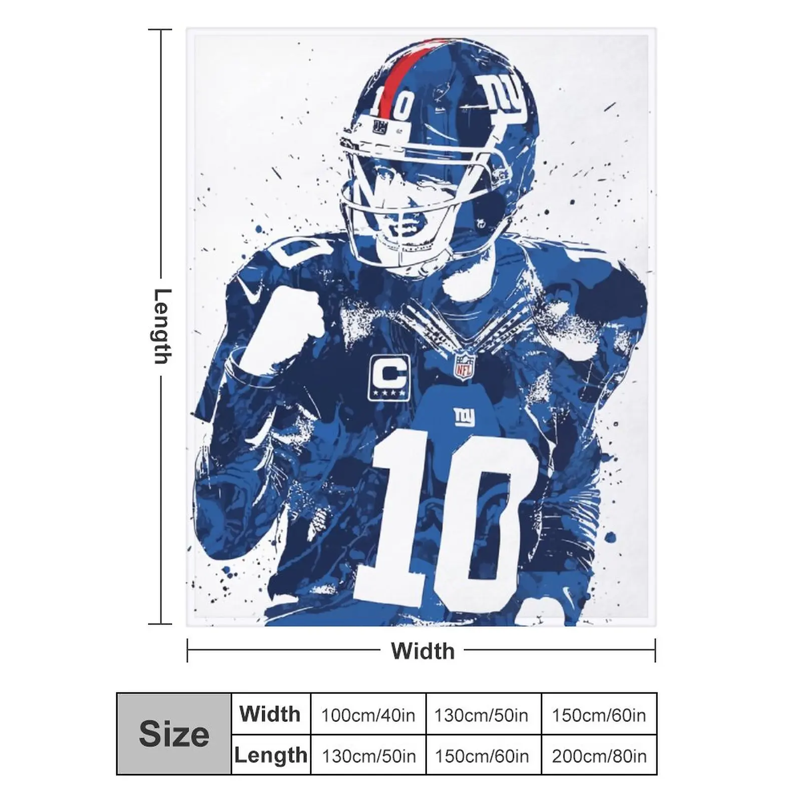 

Blanket 10 Eli Manning Ultra Soft Micro Fleece Cozy Lightweight Microfiber Flannel All Season Living Room Bedroom Vertical
