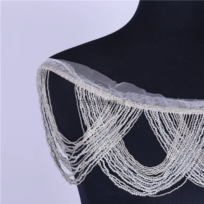 Новинка золотистая красная черная и серебристая Свадебная вышитая бисером